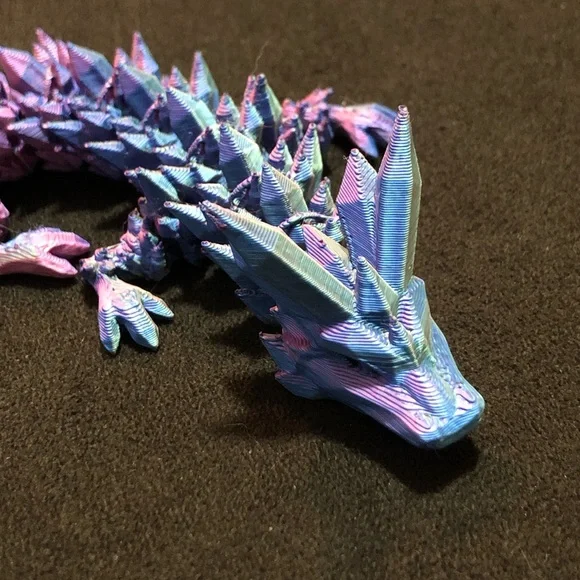 3D Printed Crystal Dragon and Egg - Picture 7 of 8